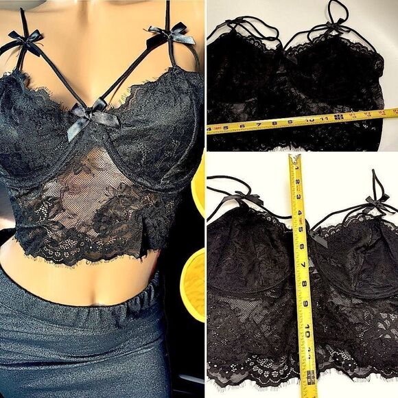 Buy One, Get One l Lacey Bralette l Underwire Black, Red, Hot Pink l M/L l NWOT - Picture 5 of 8